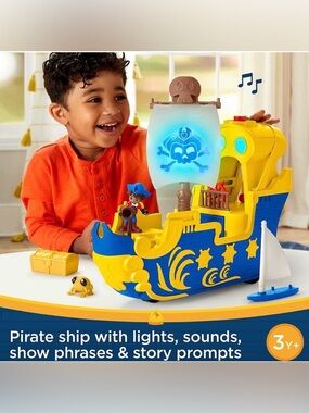 Fisher-Price Santiago of the Seas Pirate Ship El Bravo Playset w/Lights sounds